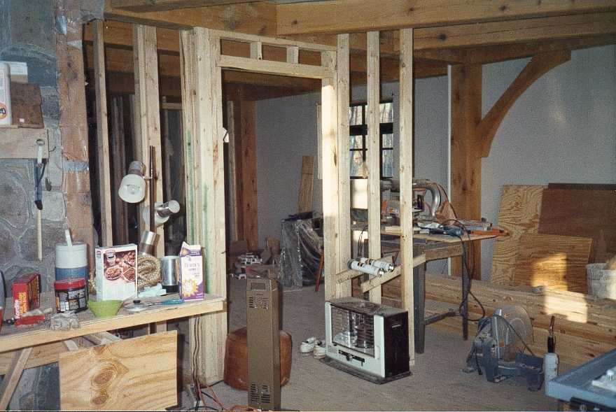 Building the interior walls
