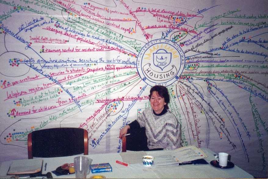 Bernadette at a meeting